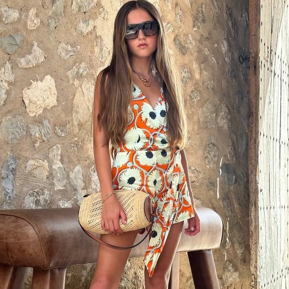 Alexis Kerissa printed Wrap romper